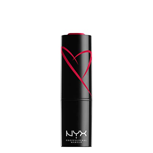 NYX PROFESSIONAL MAKEUP Shout Loud Satin Lipstick, Infused With Shea Butter - Cherry Charmer (Red Fuchsia)