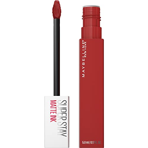 Maybelline New York Super Stay Matte Ink Liquid Lipstick, Long Lasting High Impact Color, Up to 16H Wear, Hustler, Red Brown, 0.17 fl.oz