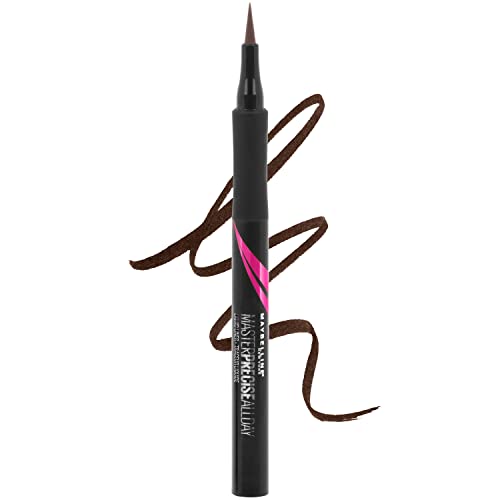 Maybelline Eyestudio Master Precise All Day Waterproof Liquid Eyeliner, Forest Brown, 1 Count