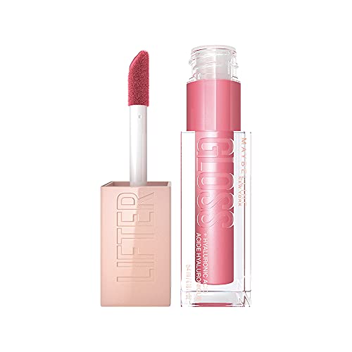 Maybelline Lifter Gloss, Hydrating Lip Gloss with Hyaluronic Acid, High Shine for Fuller Looking Lips, XL Wand, Petal, Warm Pink Neutral, 0.18 Ounce