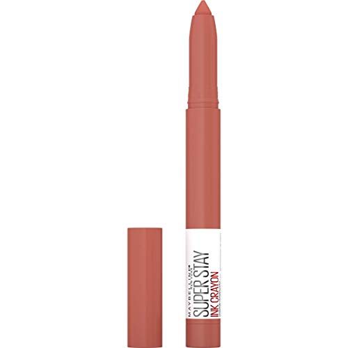 Maybelline Super Stay Ink Crayon Lipstick, Precision Tip Matte Lip Crayon with Built-in Sharpener, Longwear Up To 8Hrs, Reach High, Rosey Mauve, 0.04 oz