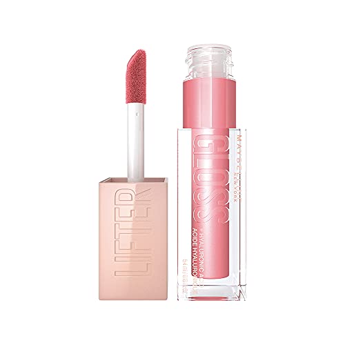 Maybelline Lifter Gloss, Hydrating Lip Gloss with Hyaluronic Acid, High Shine for Fuller Looking Lips, XL Wand, Silk, Warm Mauve Neutral, 0.18 Ounce