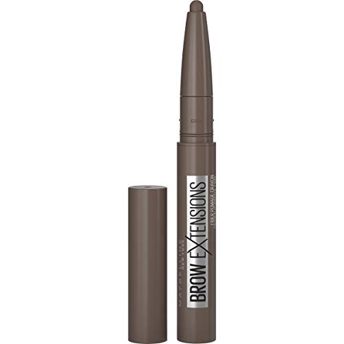 Maybelline New York Brow Extensions Fiber Pomade Crayon Eyebrow Makeup, Deep Brown, 1 Count