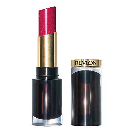 REVLON Super Lustrous Glass Shine Lipstick, Flawless Moisturizing Lip Color with Aloe, Hyaluronic Acid and Rose Quartz, Love Is On (017), 0.15 oz