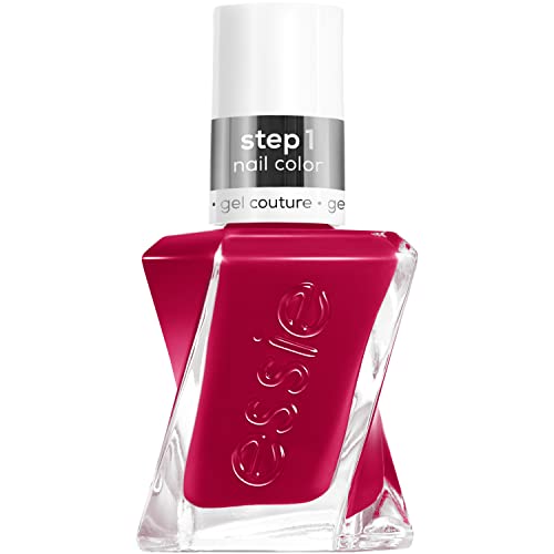 Essie Gel Couture Long-Lasting Nail Polish, 8-Free Vegan, Deep Magenta, Chevron Trend, 0.46 fl oz