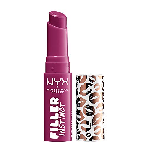 NYX PROFESSIONAL MAKEUP Filler Instinct Plumping Lip Color, Lip Balm - Bitten Pout (Berry Red)