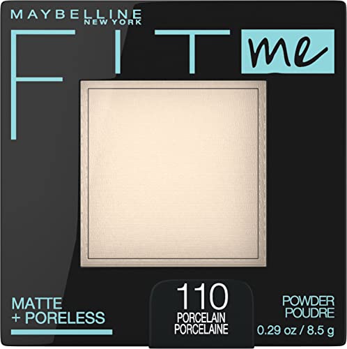 Maybelline Fit Me Matte + Poreless Pressed Face Powder Makeup, Porcelain, 1 Count