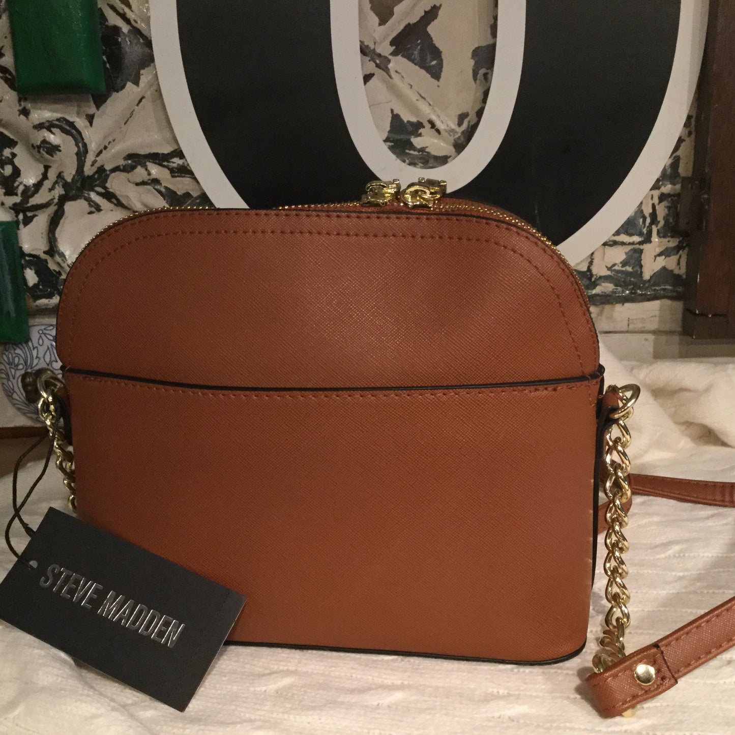 Crossbody Steve Madden Purse Black, Cognac/Brown Or Gold/Mustard