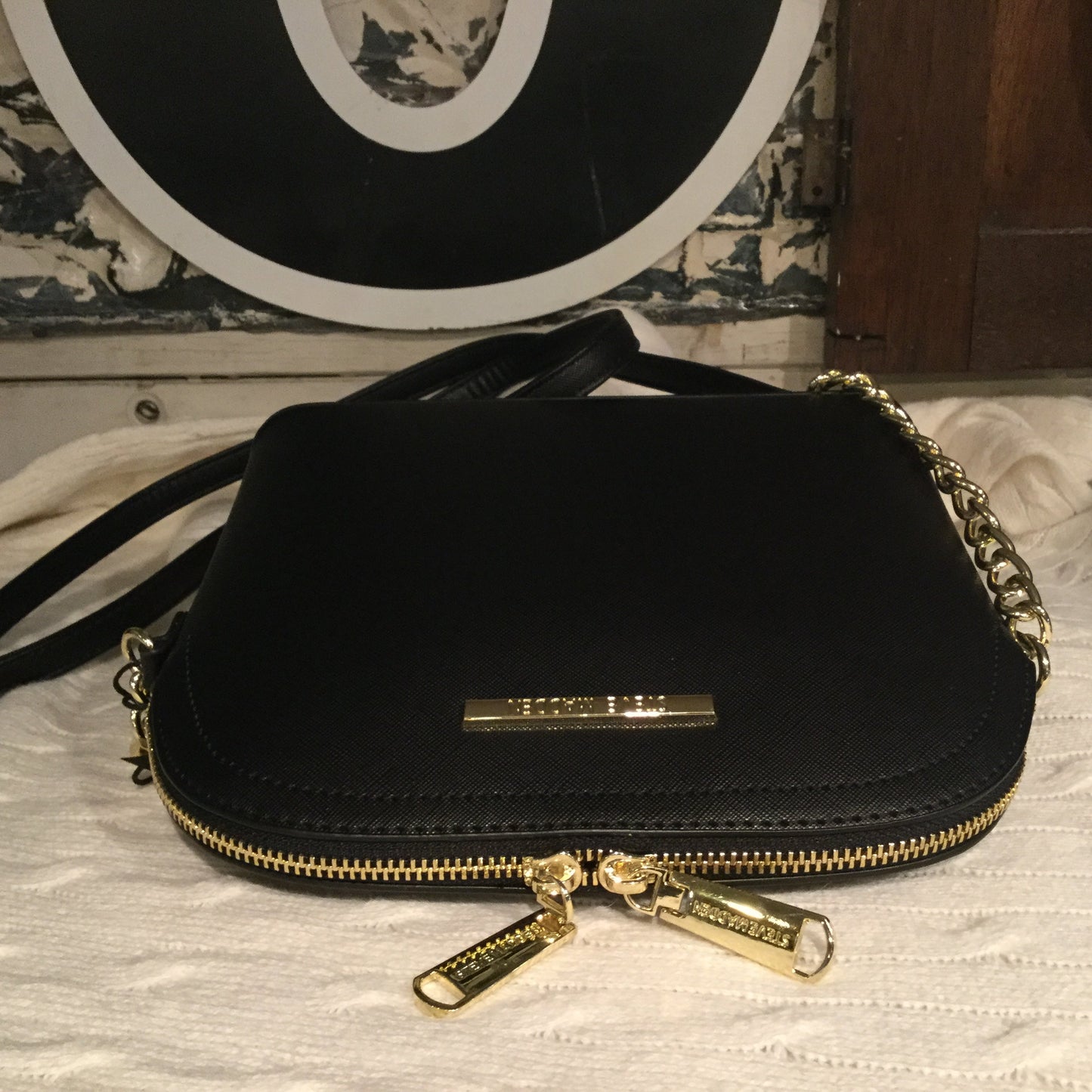 Crossbody Steve Madden Purse Black, Cognac/Brown Or Gold/Mustard