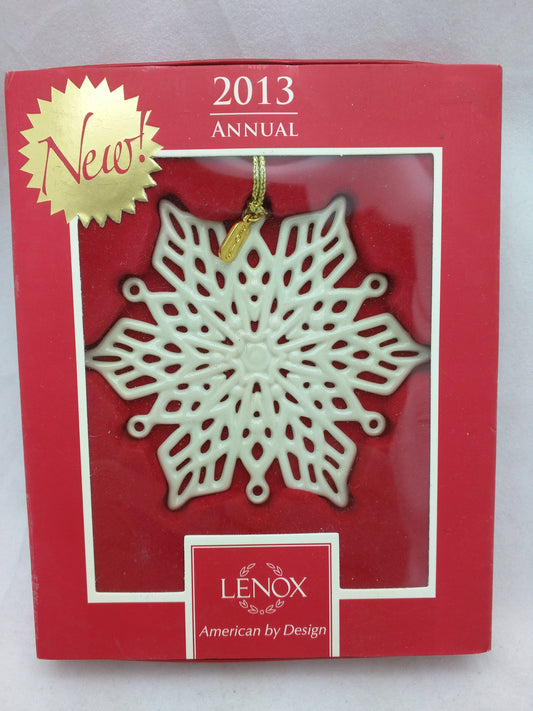 Lenox 2013 Snow Fantasies Snowflake Ornament 4 Inch Vgc 882864440648