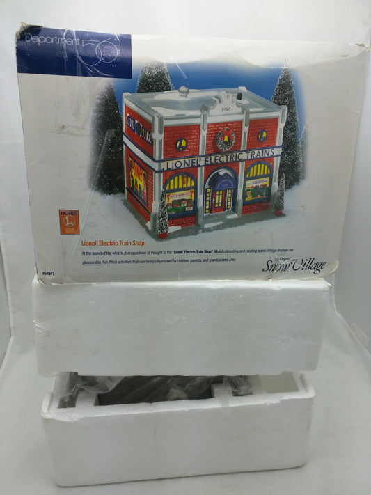 1998 Department 56 Original Snow Village Lionel Electric Train Shop 54947 Station