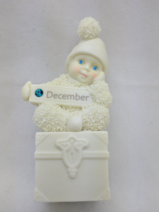 Dept 56 Snow Babies A Smile To Treasure 2003 December Dec Blue Zircon