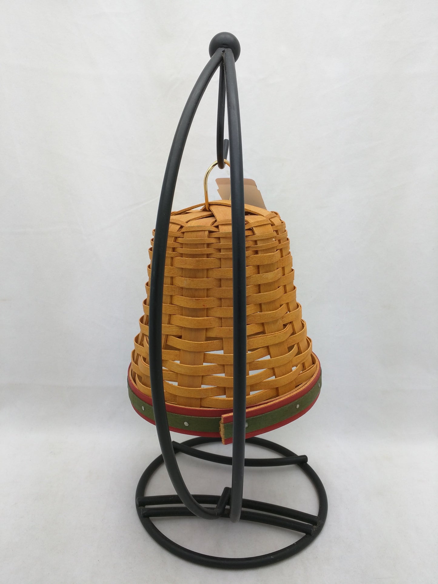 2000 Longaberger Noel Bell Basket Wrought Iron Stand No Bow