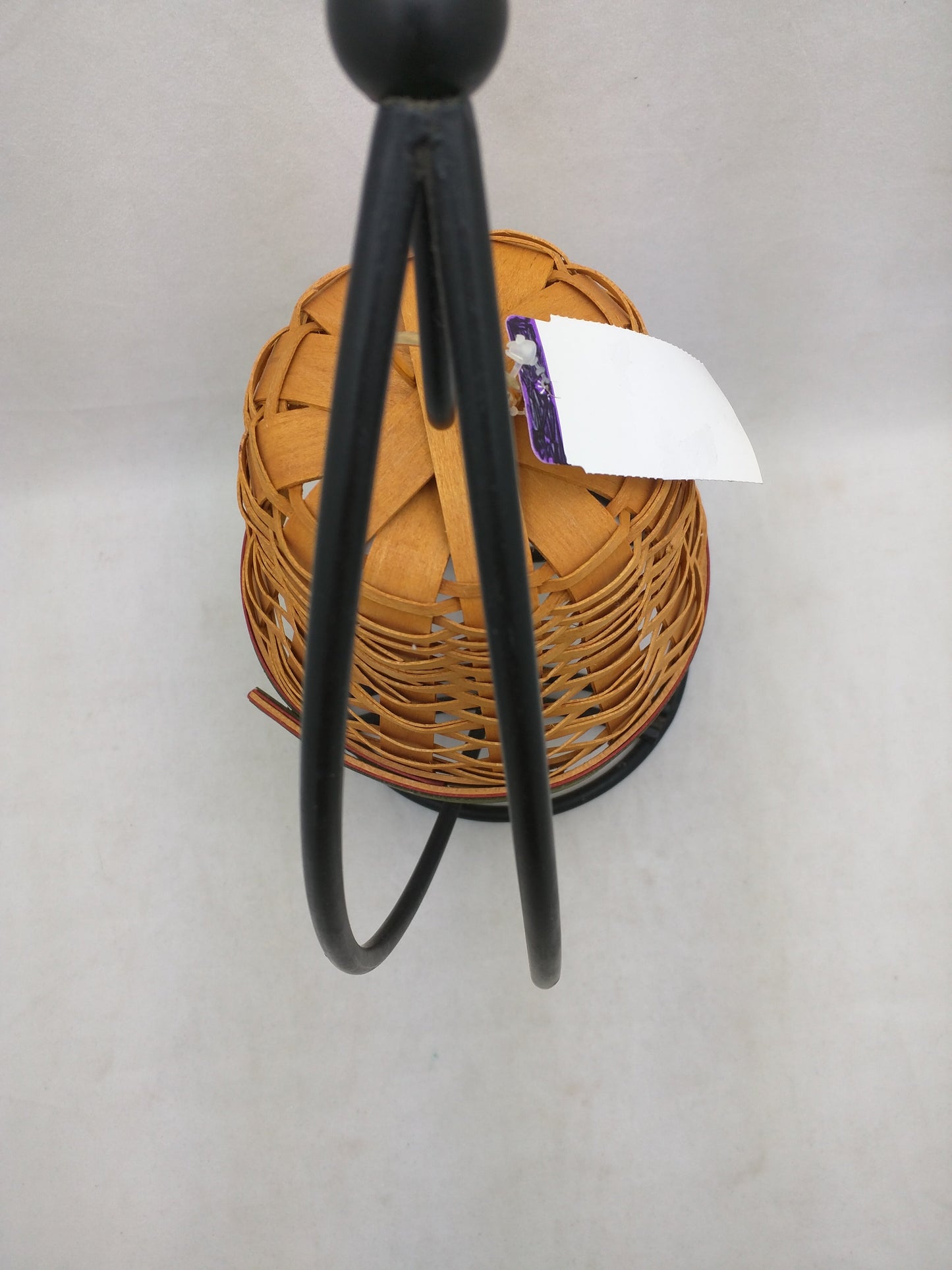 2000 Longaberger Noel Bell Basket Wrought Iron Stand No Bow