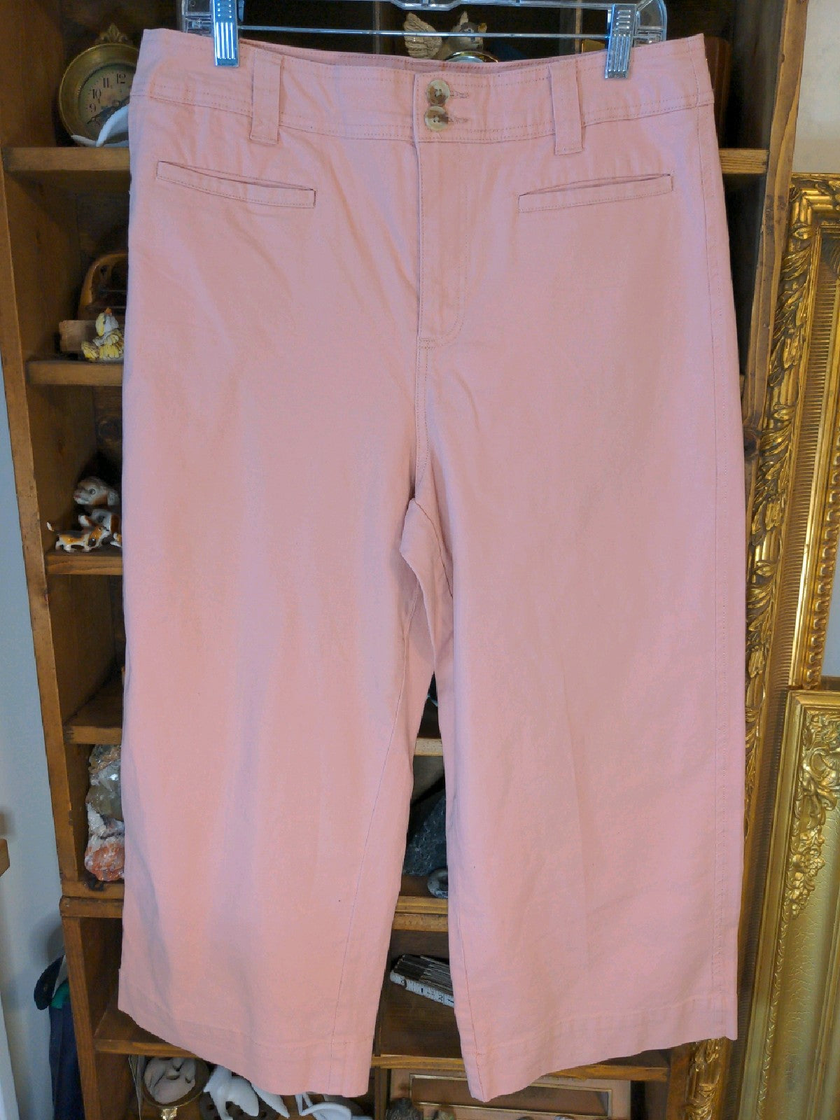 12 a new day Womens Pants Capri Dusty Rose Blush Stretch   New